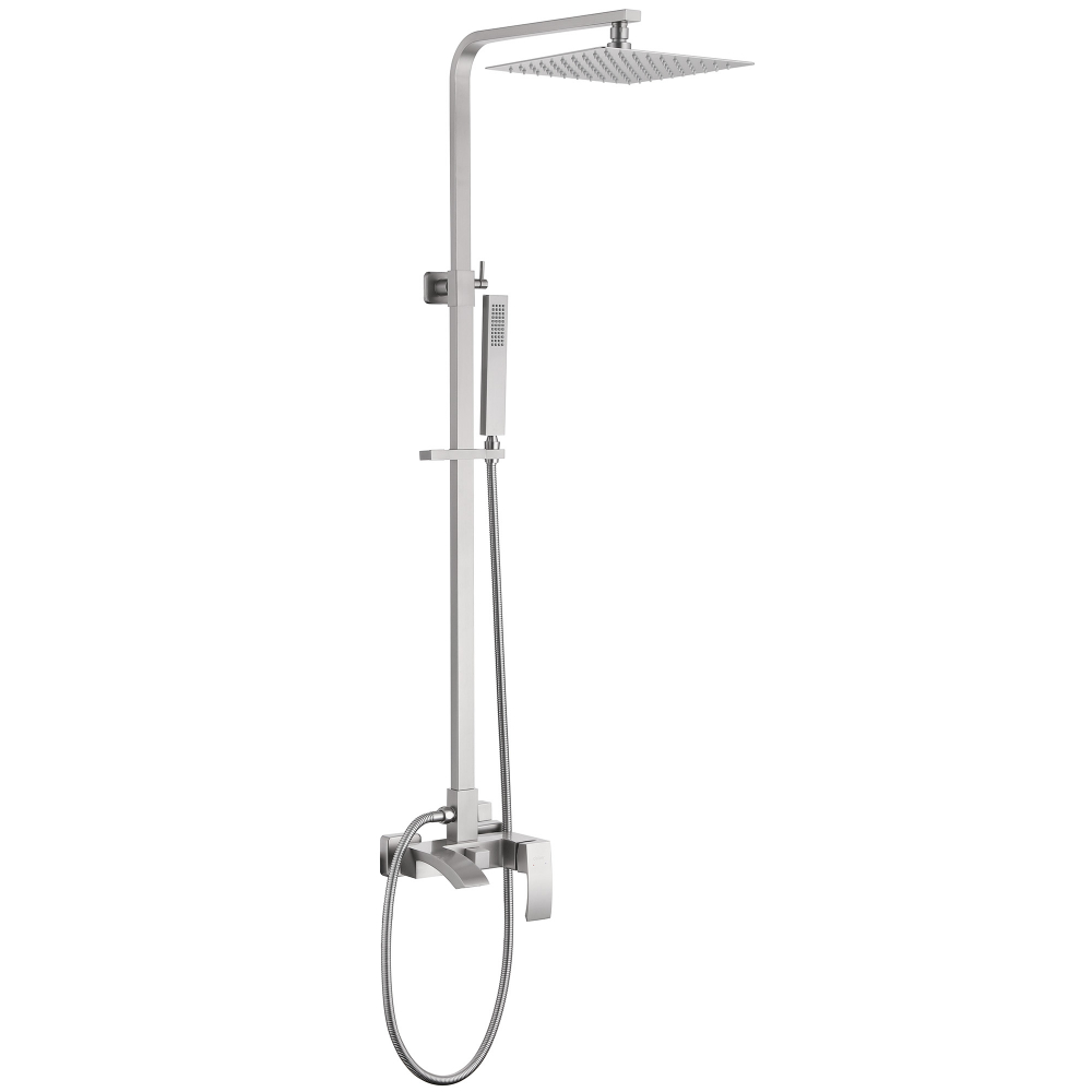 Душевая стойка ABBER Wasserfall AF8616SPL с изливом, сатин