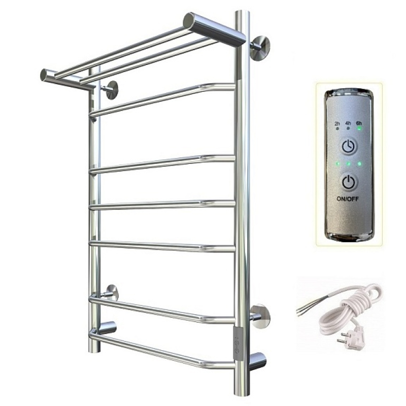 Полотенцесушитель электрический с полочкой (лесенка) Тругор Браво Пэк сп 3 П 80х50 см