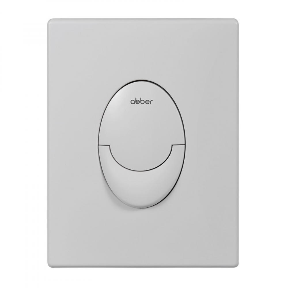 Кнопка смыва ABBER AC0125MW пневматическая, белая матовая