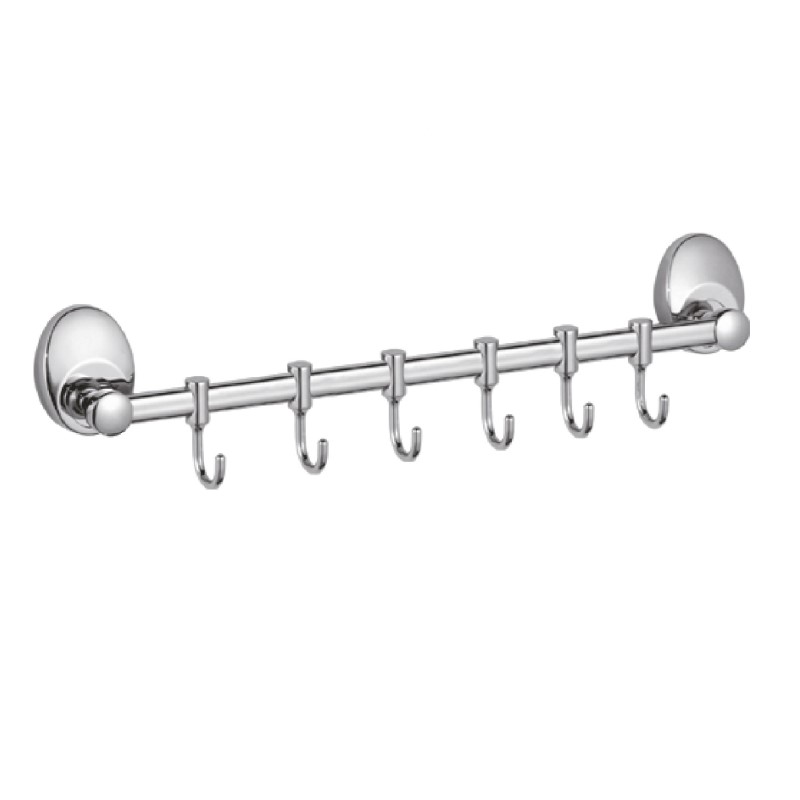 Планка с крючками для полотенец Haiba HB1615-6, хром